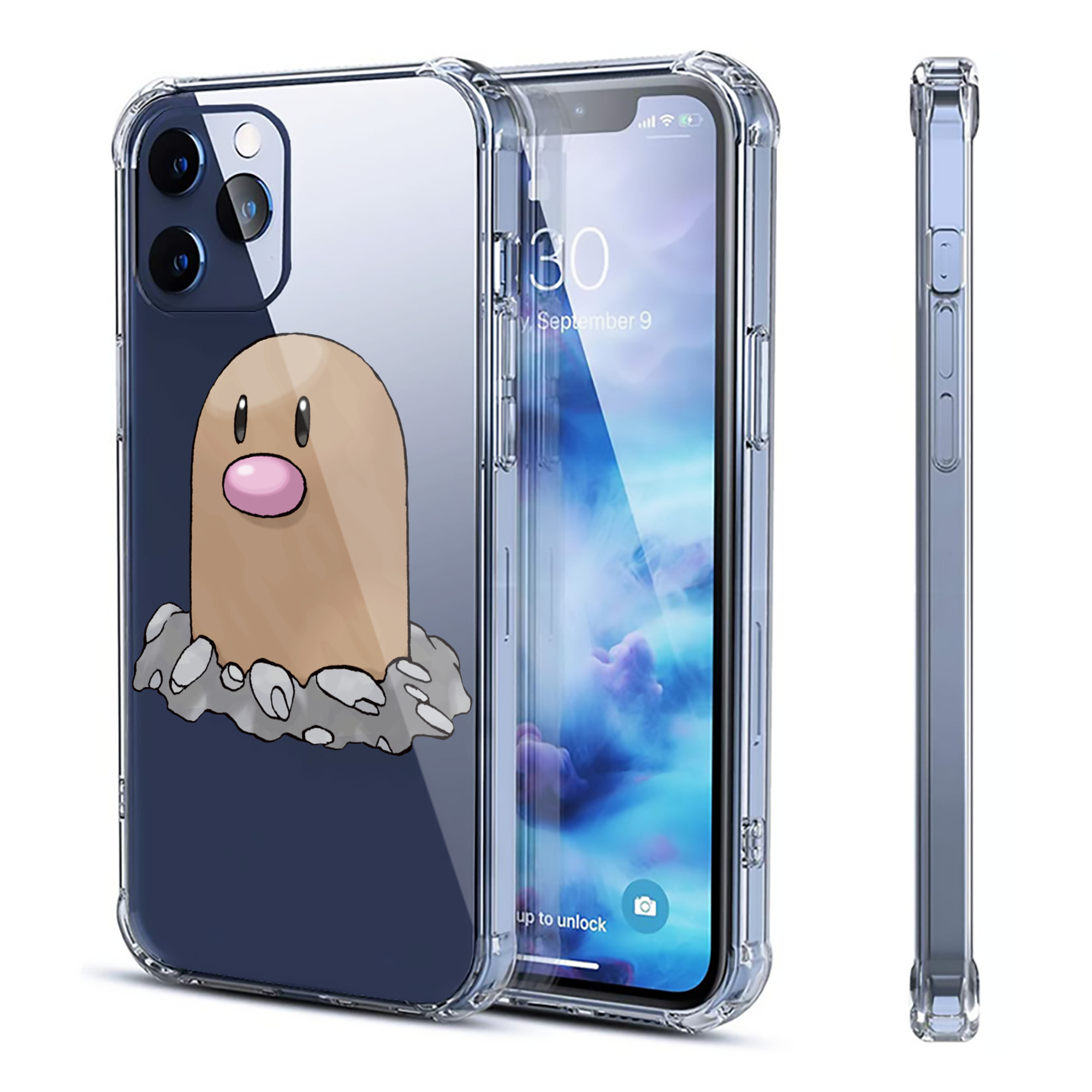 （画像用） ポケットモンスター Pokémon 【iPhone 12シリーズ対応】透明スマホケース（クリアソフトケース）
